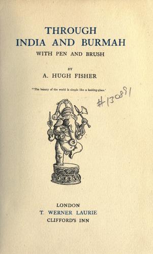 Cover for Through India and Burmah with pen and brush.
