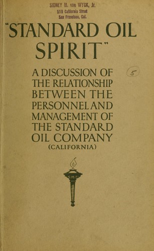Cover for "Standard oil spirit"