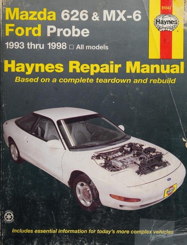 Cover for Mazda 626 and MX-6, Ford Probe automotive repair manual