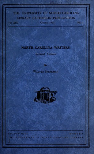 Cover for North Carolina writers.