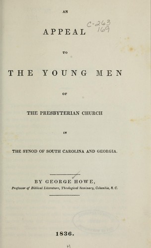 Cover for An appeal to the young men