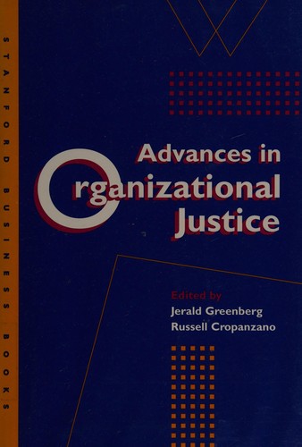Cover for Advances in organizational justice