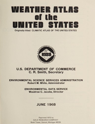 Cover for Weather atlas of the United States =
