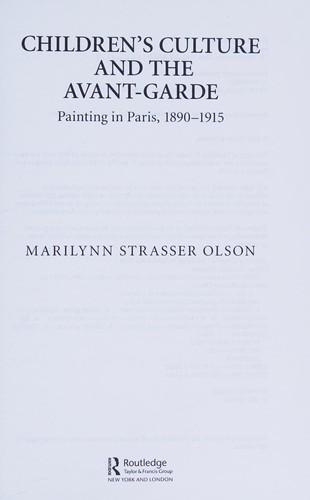 Cover for Children's culture and the avant-garde