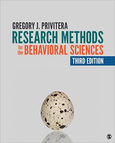 Cover for Research Methods for the Behavioral Sciences