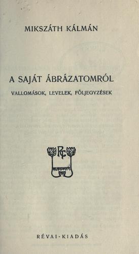 Cover for A saját ábrázatomról