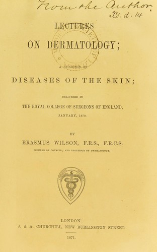 Cover for Lectures on dermatology