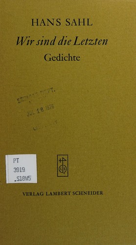 Cover for Wir sind die Letzten