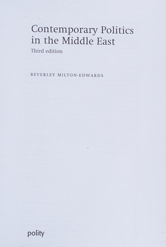 Cover for Contemporary politics in the Middle East