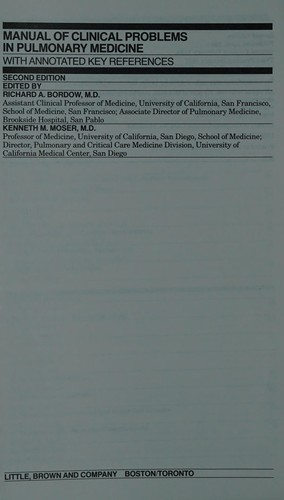 Cover for Manual of Clinical Problems in Pulmonary Medicine