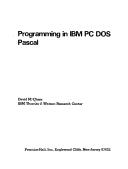 Cover for Programming in IBM PC DOS Pascal