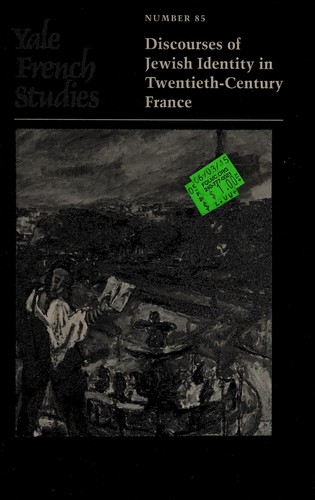 Cover for Yale French Studies, Number 85