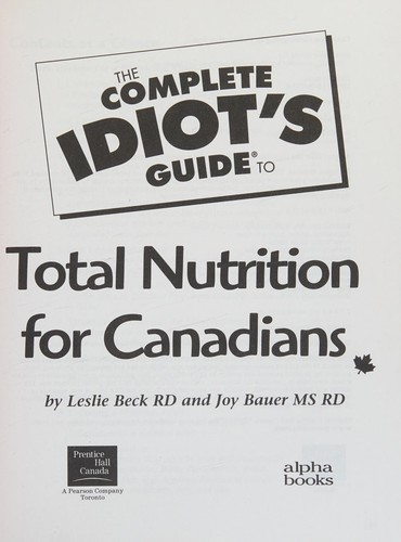 Cover for Complete Idiot's Guide to Total Nutrition