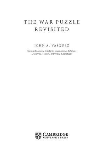 Cover for The war puzzle revisited