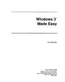 Cover for Windows 3 made easy