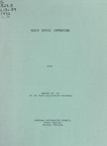 Cover for Health service corporations.