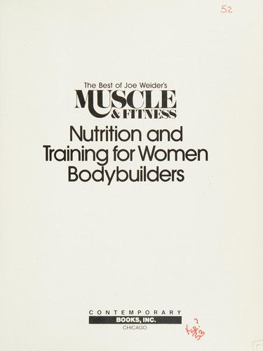 Cover for Nutrition and training for women bodybuilders.