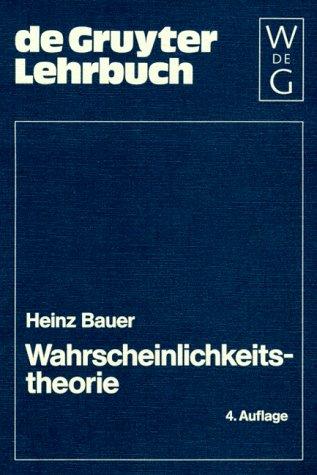 Cover for Wahrscheinlichkeitstheorie 4., Vollig Uberarbeitete Und Neugestaltete Auflage Des Werkes