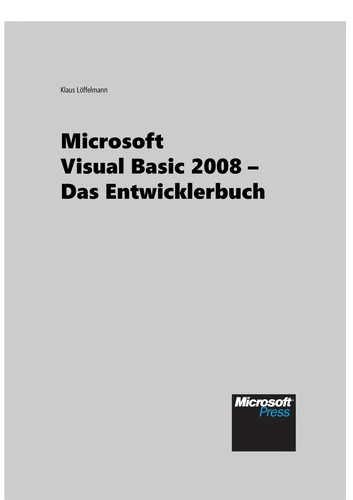 Cover for Microsoft Visual Basic 2008 – Das Entwicklerbuch