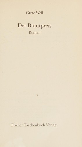 Cover for Der Brautpreis. Roman.