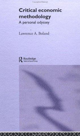 Cover for Critical economic methodology