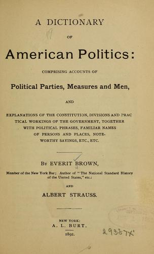 Cover for A dictionary of American politics
