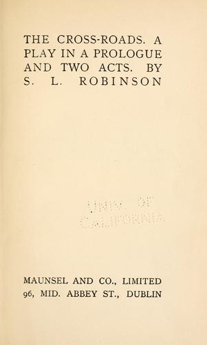 Cover for The cross roads