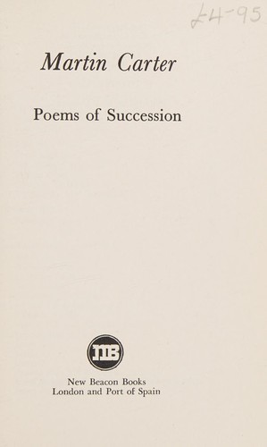 Cover for Poems of succession