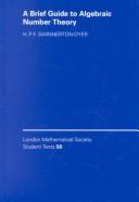 Cover for A brief guide to algebraic number theory