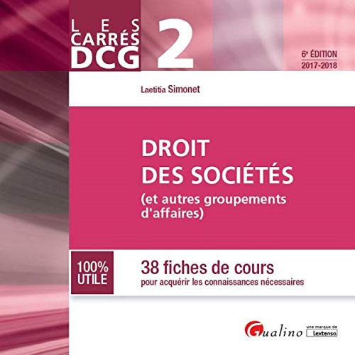 Cover for DCG 2 - DROIT DES SOCIETES 6EME EDITION