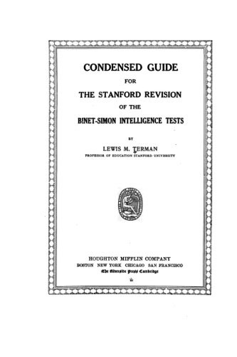 Cover for Condensed guide for the Stanford revision of the Binet-Simon intelligence tests