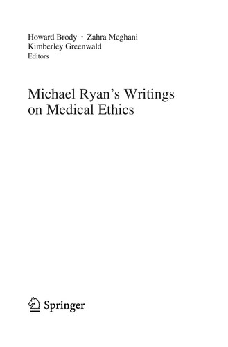 Cover for Michael Ryan's Writings on Medical Ethics