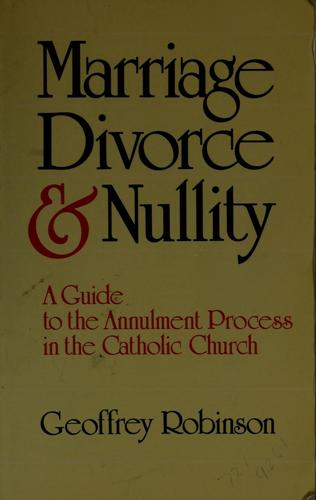 Cover for Marriage, divorce & nullity
