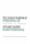 Cover for Canadian Yearbook on International Law/Annuaire Canadien De Droit International