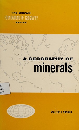 Cover for A geography of minerals