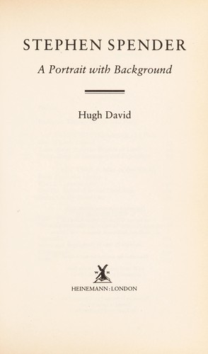 Cover for Stephen Spender