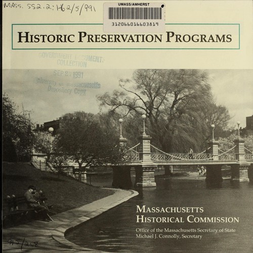 Cover for Historic preservation programs
