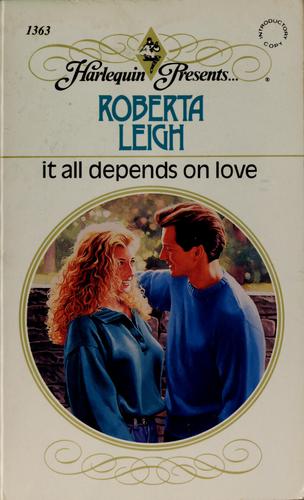 Cover for It all depends on love
