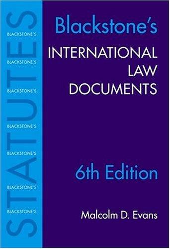 Cover for Blackstone's international law documents