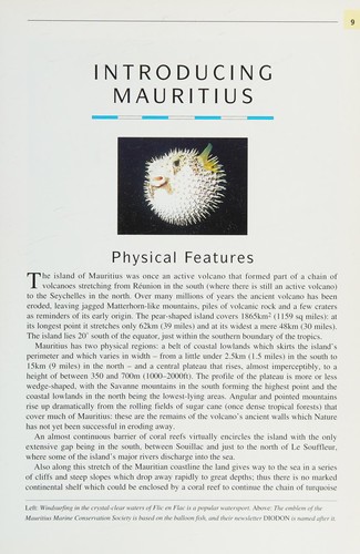 Cover for The dive sites of Mauritius