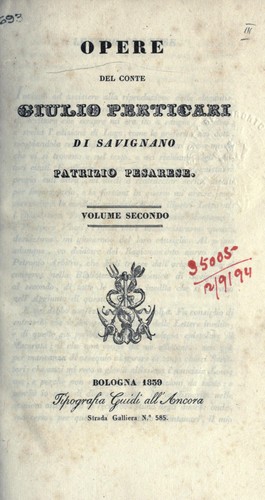 Cover for Opere