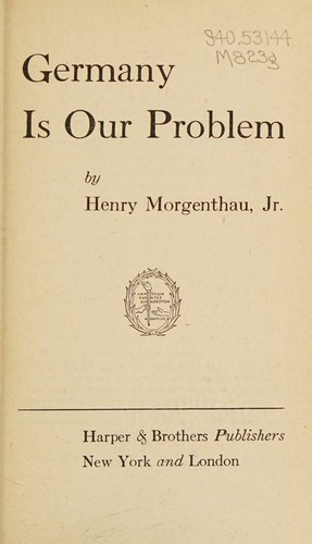 Cover for Germany is our problem