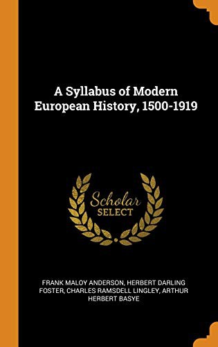 Cover for A Syllabus of Modern European History, 1500-1919