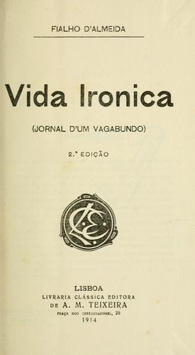 Cover for Vida ironica (jornal d'um vagabundo)