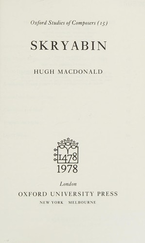 Cover for Skryabin