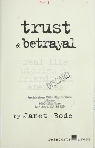 Cover for Trust & betrayal