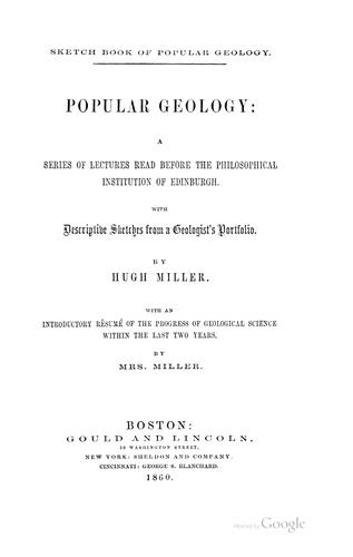 Cover for Popular geology