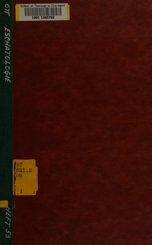 Cover for Eschatologie