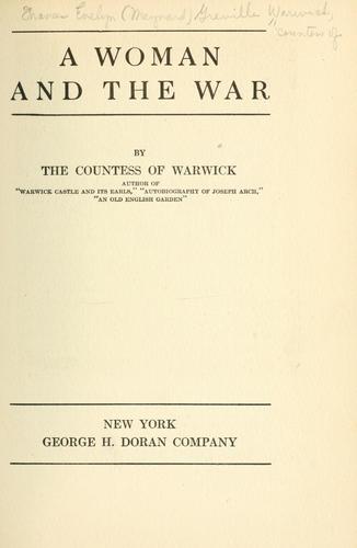 Cover for A woman and the war