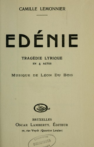 Cover for Edénie